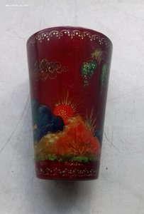 Стопка, сюжетная лаковая роспись, Палех