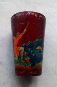 Стопка, сюжетная лаковая роспись, Палех