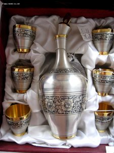 Винный прибор.Северная чернь Серебро 925 проба,ЛЮКС.