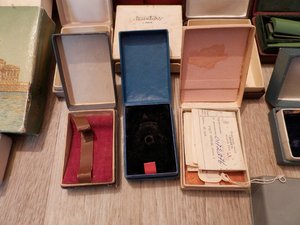 Много разных коробок от часов,орденов,знаков и т.д.