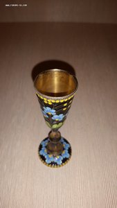 Рюмка , серебро, эмали