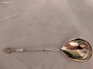 Ложка для варенья, меда, Серебро, 875 проба, 1958г