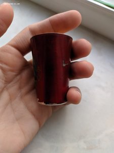 Стопка с позолотой, эмаль, серебро, 875 СССР