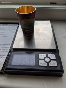 Стопка с позолотой, эмаль, серебро, 875 СССР