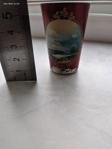 Стопка с позолотой, эмаль, серебро, 875 СССР