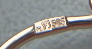 Серьги 585 пробы