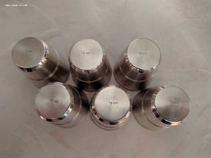 Набор из 6 стопок с позолотой, серебро, 916 проба