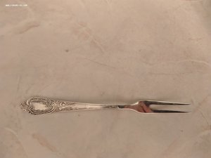 Вилка для лимона, сыра и др, серебро, 875 проба