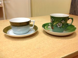 2 чайных пары Кузнецовъ в Твери и неклейменая