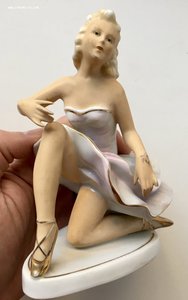 Довоенная фарфоровая балерина. Фарфор. Бисквит.