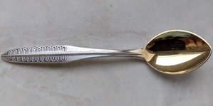 Ложка кофейная, серебро, 916 проба