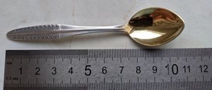 Ложка кофейная, серебро, 916 проба