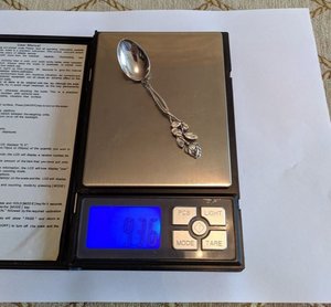 Кофейная ложка, серебро 875 проба, вес 9.36 грамм