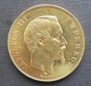 50 франков 1857г. золото . ЛЮКС !
