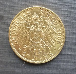 20 марок 1906 г. золото .