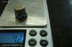 Наперсток серебро 916 эмаль Киев