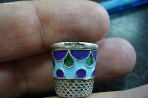 Наперсток серебро 916 эмаль Киев