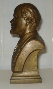 Бюст В.И. Ленин. МЗХЛ Ск. А. Рабин. 1959 год. Бронза. СССР