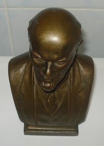 Бюст В.И. Ленин. МЗХЛ Ск. А. Рабин. 1959 год. Бронза. СССР