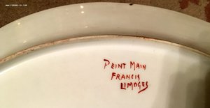 Овальное блюдо"Охота" Limoges