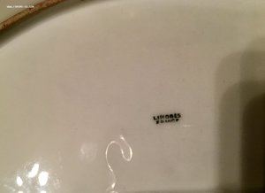 Овальное блюдо"Охота" Limoges