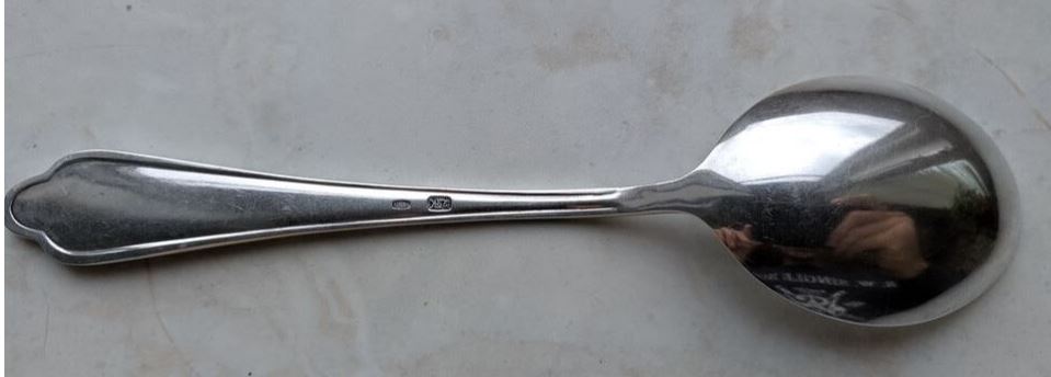 Серебряная десертная ложка, 875 проба