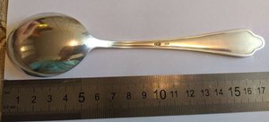 Серебряная десертная ложка, 875 проба