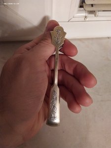 Серебряные щипцы для сахара, 875 проба