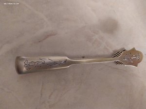 Серебряные щипцы для сахара, 875 проба