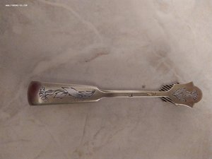 Серебряные щипцы для сахара, 875 проба