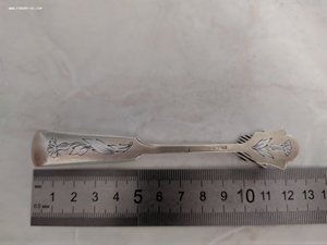 Серебряные щипцы для сахара, 875 проба