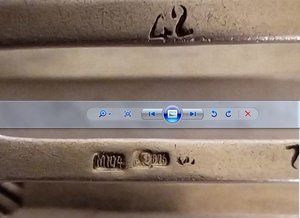 Серебряные щипцы для сахара, 875 проба