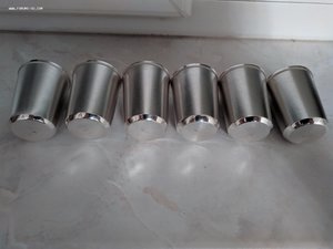 Набор из 6 серебряных стопок с внутренней позолотой, 1969г.