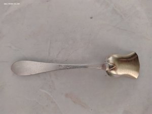 Серебряная ложка (совок) с позолотой для сахара, 875 проба