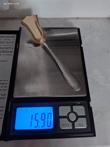 Серебряная ложка (совок) с позолотой для сахара, 875 проба