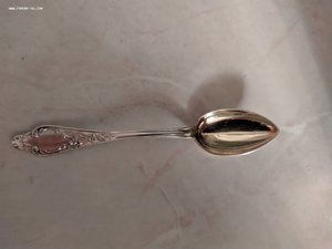 Серебряная кофейная ложка, 875 проба