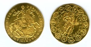 Дукат 1642 (золото) Рестрайк