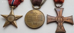 Крест храбрых, амер бронз звезда, за Варшаву на нашего офиц