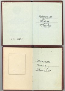 Дружба №31789 и ЗП №594211 Шумуляк Б.И.
