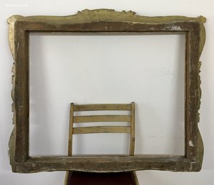 Дореволюционная рама для картины. Золочение. Огромная.