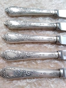 5 Ножей 875 пробы.