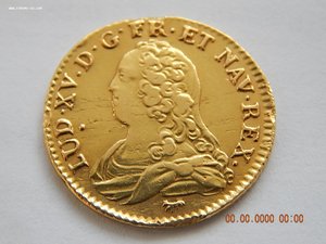 Луидор 1729 г. Людовик 15 .- Франция.