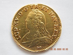 Луидор 1729 г. Людовик 15 .- Франция.