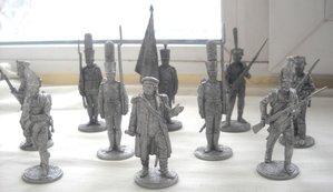 Оловянные солдатики 1812 год Россия.набор 10 шт. Кутузов.