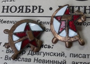 Петличные знаки интендантской службы НКПС 1943 пара