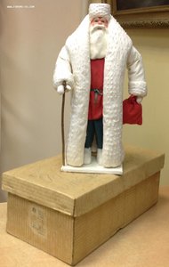 Дед Мороз Большой 45 см. С родной коробкой 1969 год