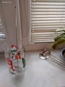 Ложки-трубочки для коктейля, серебро, 916 проба