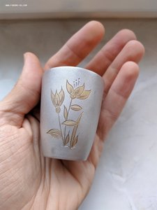 Две стопки с позолотой, серебро, 875 проба