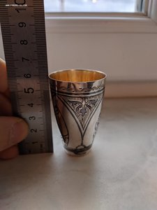 Две стопки, кубачи, серебро 875 проба СССР