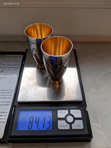 Две стопки, кубачи, серебро 875 проба СССР